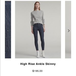 Rag & Bone High rise Skinny Jeans, 26 (New)